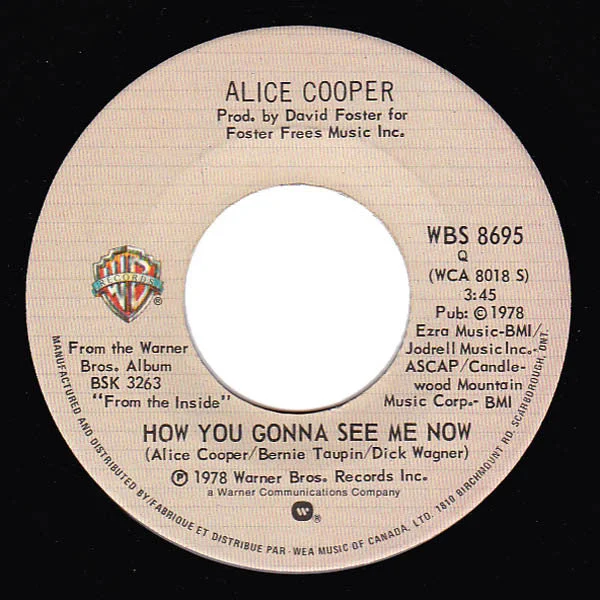 Alice Cooper- How You Gonna See Me Now (7", Single) (Very Good (VG))
