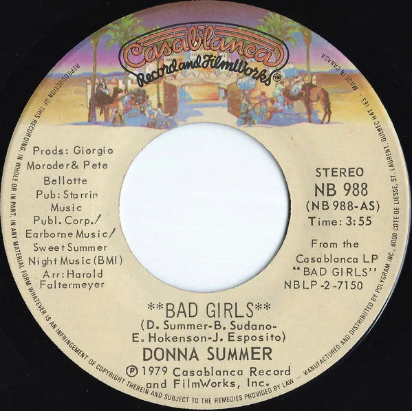 Donna Summer - Bad Girls (7", Single, Qua) (Very Good (VG))