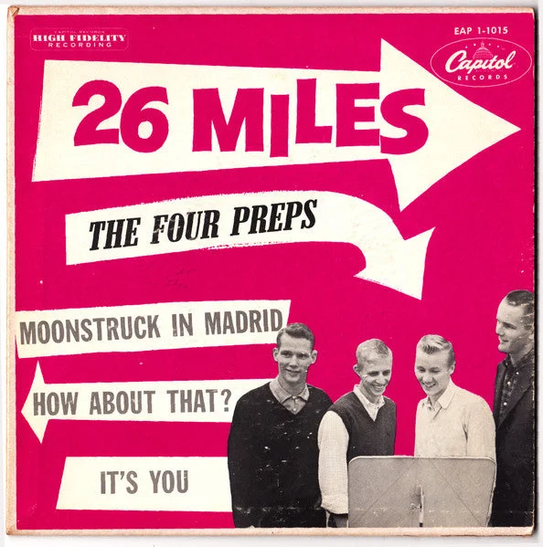 The Four Preps - 26 Miles (7", Album) (Good Plus (G+))
