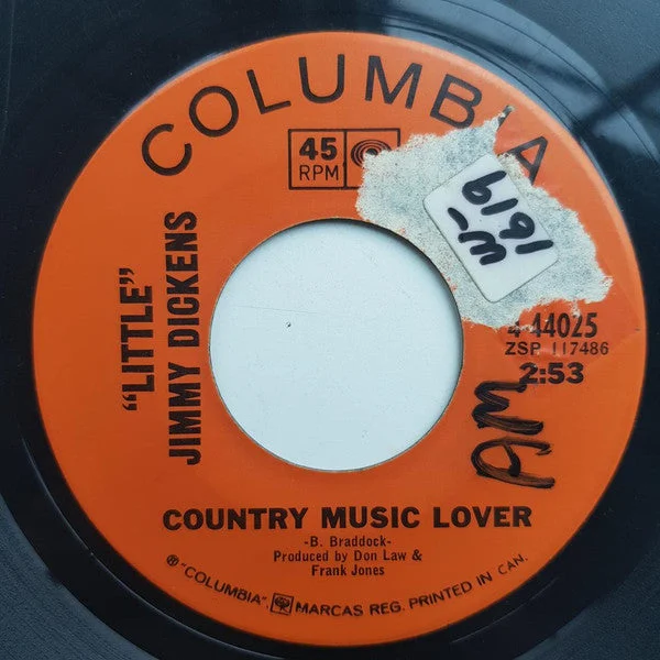 "Little" Jimmy Dickens* - Country Music Lover / You've Destroyed Me (7", Single) (Very Good (VG))