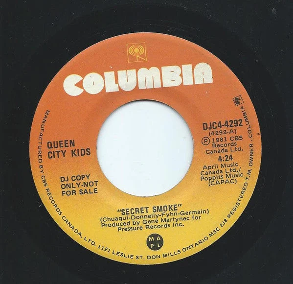 Queen City Kids - Secret Smoke (7", Promo) (Very Good (VG))