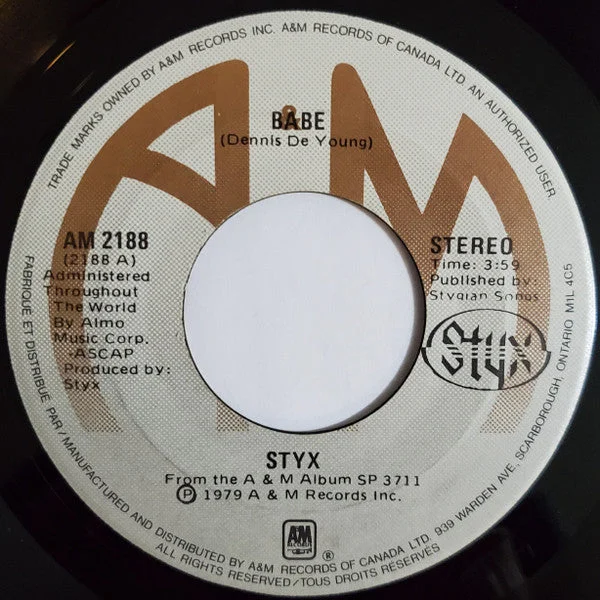 Styx - Babe (7") (Very Good (VG))