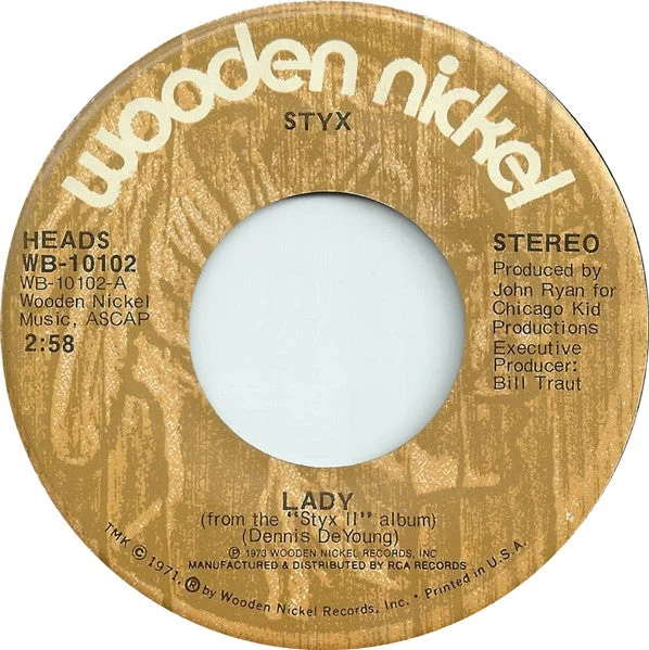 Styx - Lady (7", Single, Hol) (Very Good (VG))
