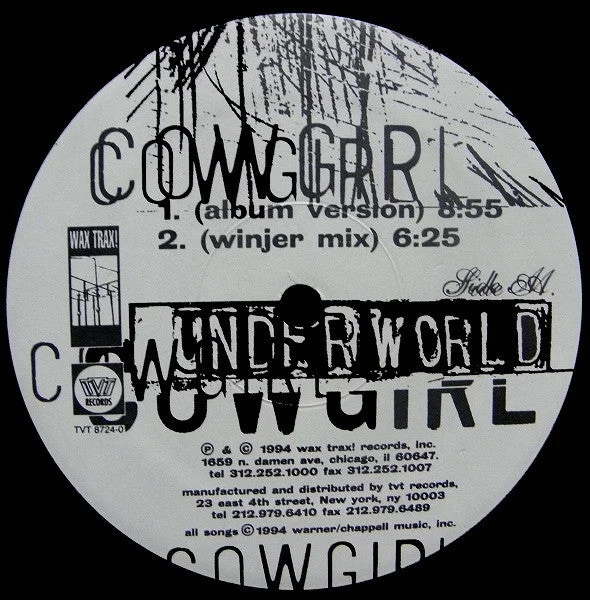 Underworld - Cowgirl (12", Single) (1994) [Used Vinyl]